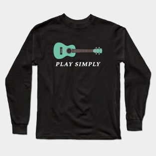 Play Simply Surf Green Ukulele Long Sleeve T-Shirt